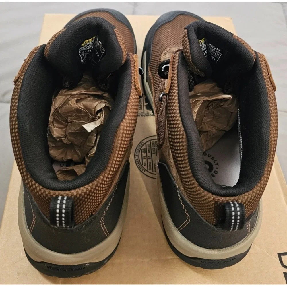 KEEN® (Men's 8.5 D) Skokie™ Waterproof Carbon-Toe Work Boot in Earth - $165